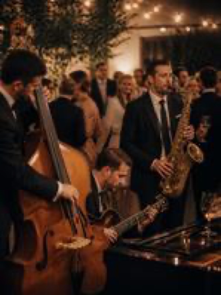 Grupo de jazz en una boda